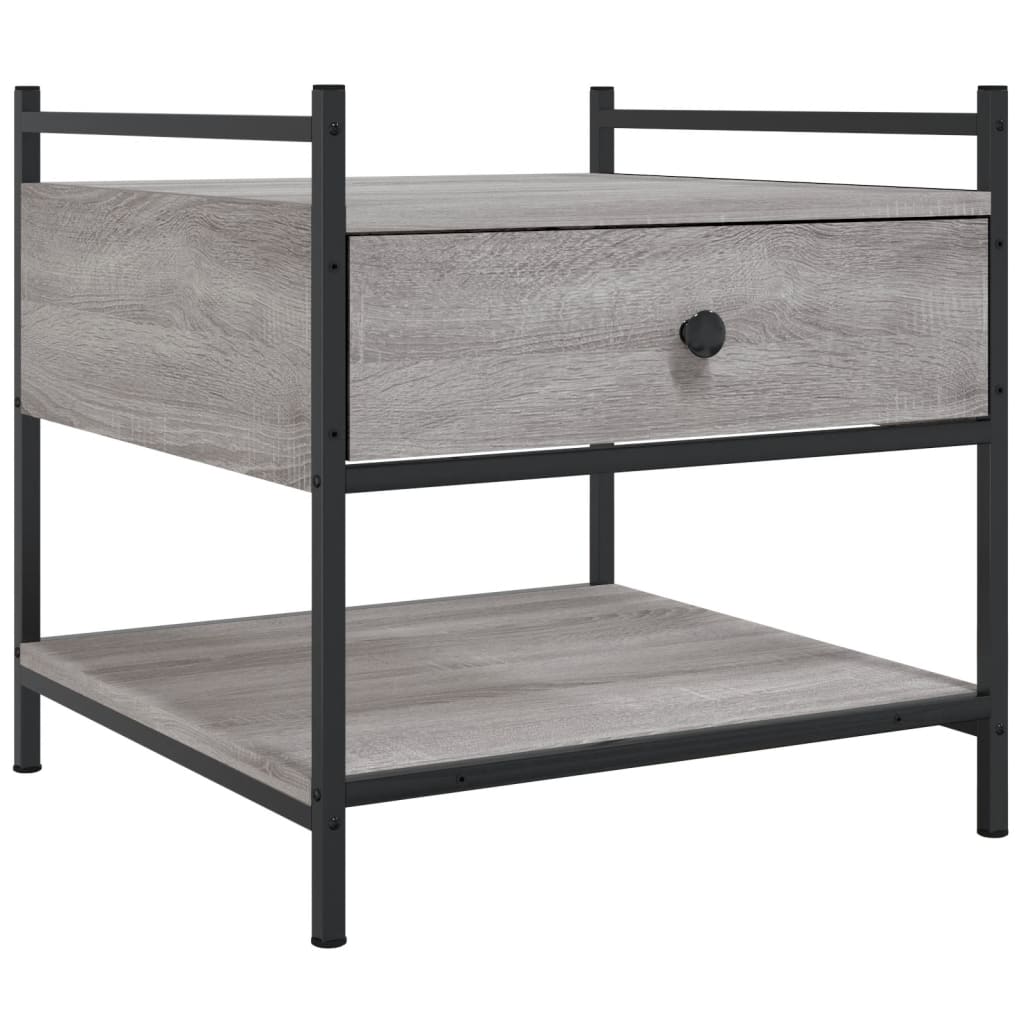 Table basse sonoma gris 50x50x50 cm bois d'ingénierie - XIOS