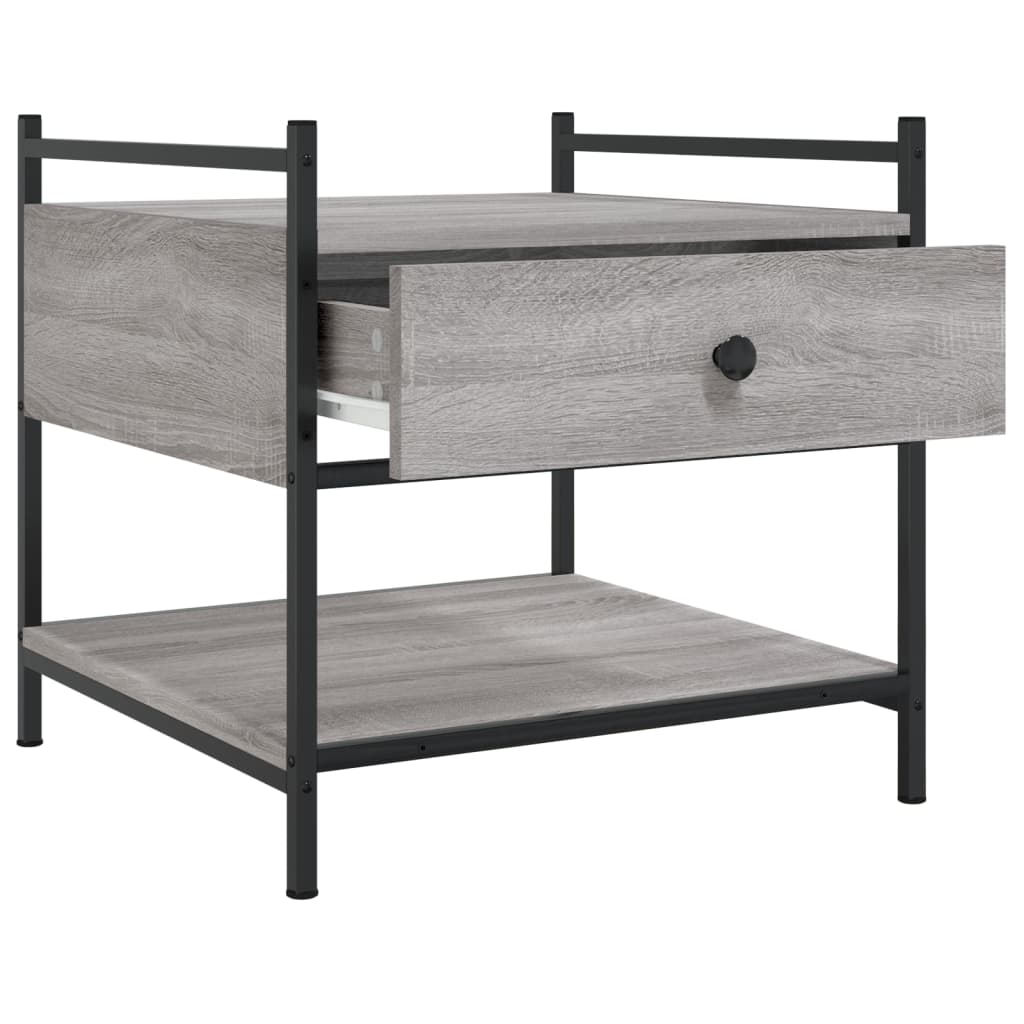 Table basse sonoma gris 50x50x50 cm bois d'ingénierie - XIOS