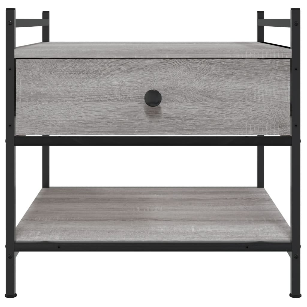 Table basse sonoma gris 50x50x50 cm bois d'ingénierie - XIOS