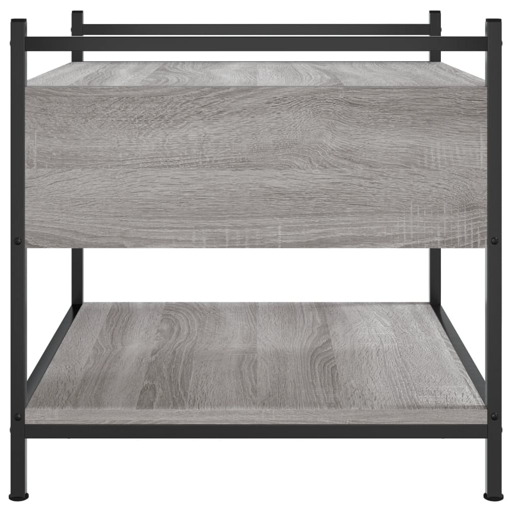 Table basse sonoma gris 50x50x50 cm bois d'ingénierie - XIOS