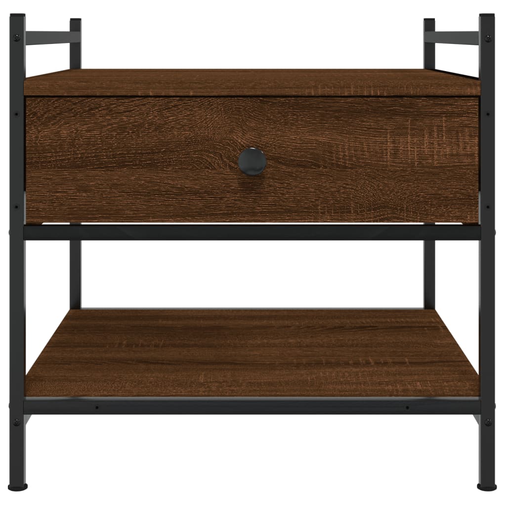Table basse chêne marron 50x50x50 cm bois d'ingénierie - XIOS