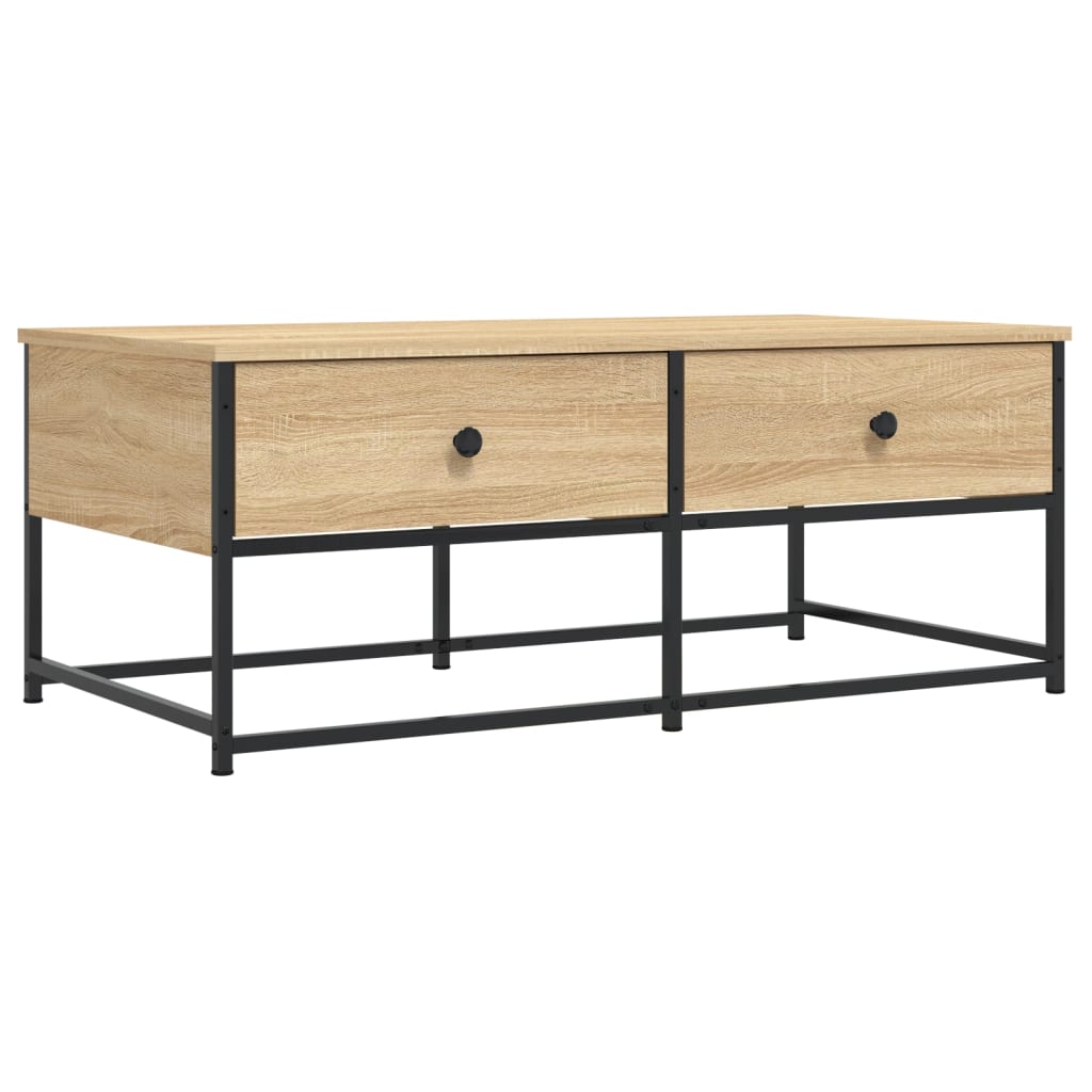 Table basse chêne sonoma 100x51x40 cm bois d'ingénierie - XIOS