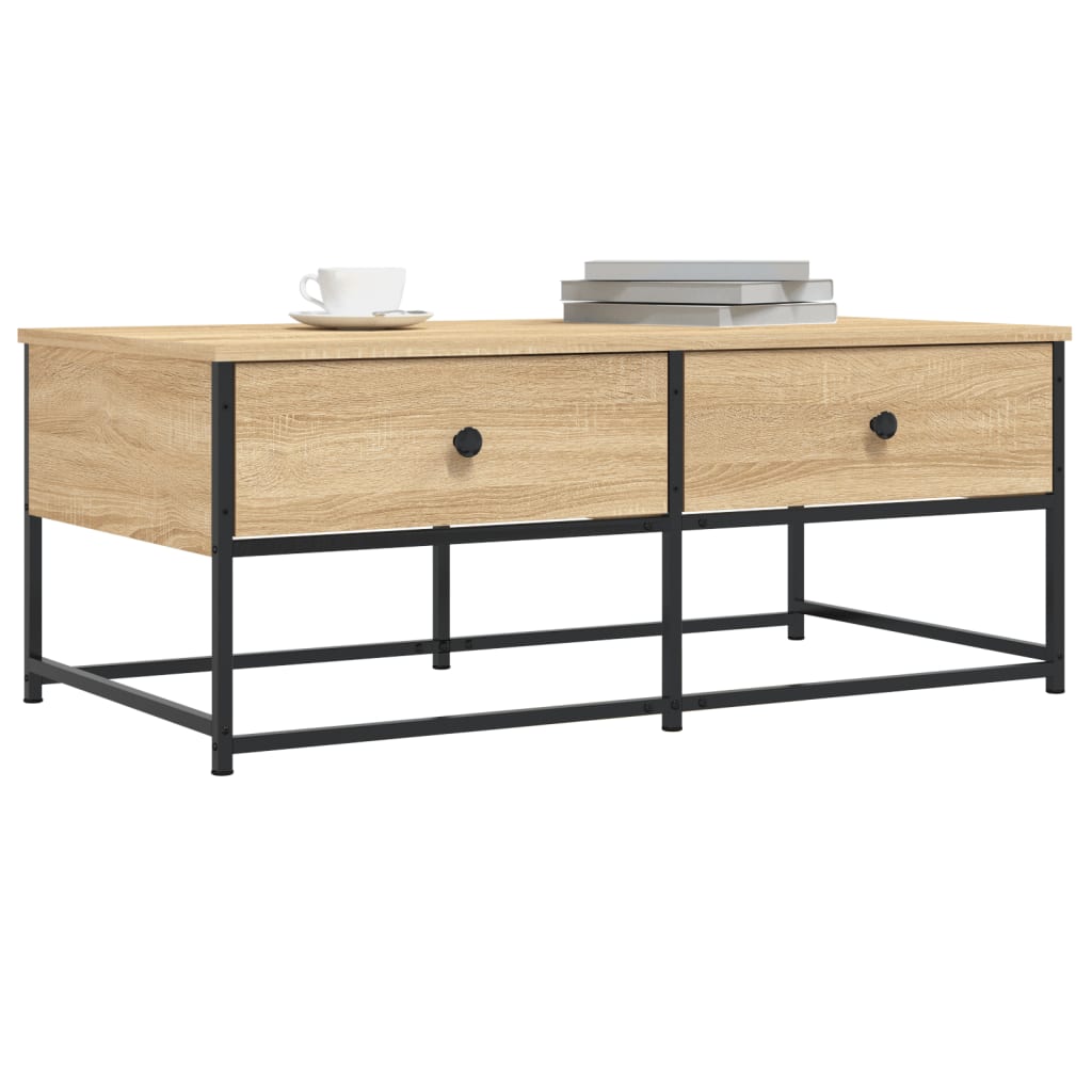 Table basse chêne sonoma 100x51x40 cm bois d'ingénierie - XIOS