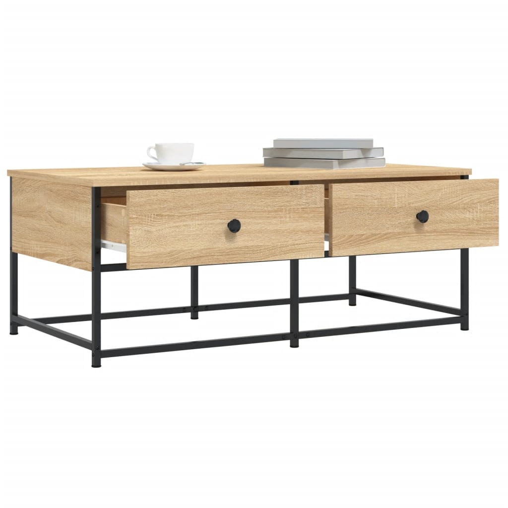 Table basse chêne sonoma 100x51x40 cm bois d'ingénierie - XIOS