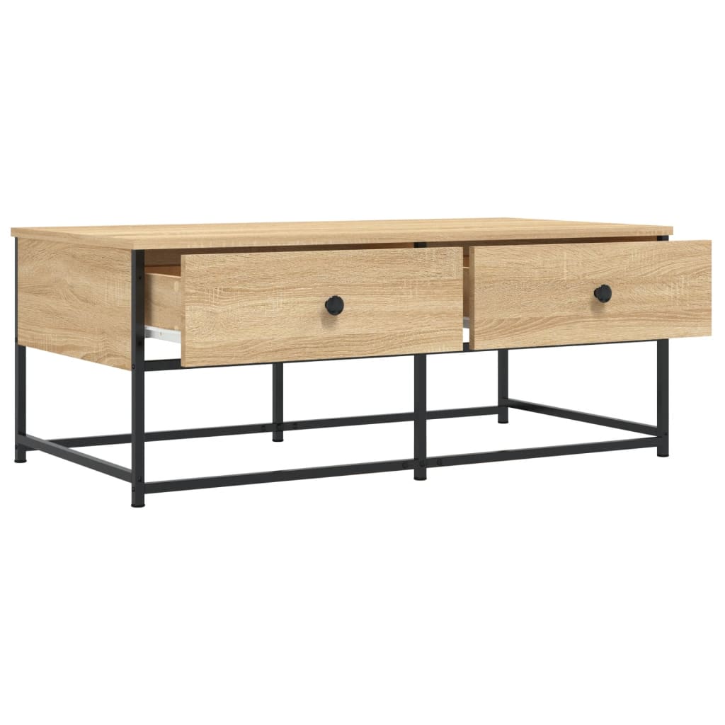 Table basse chêne sonoma 100x51x40 cm bois d'ingénierie - XIOS