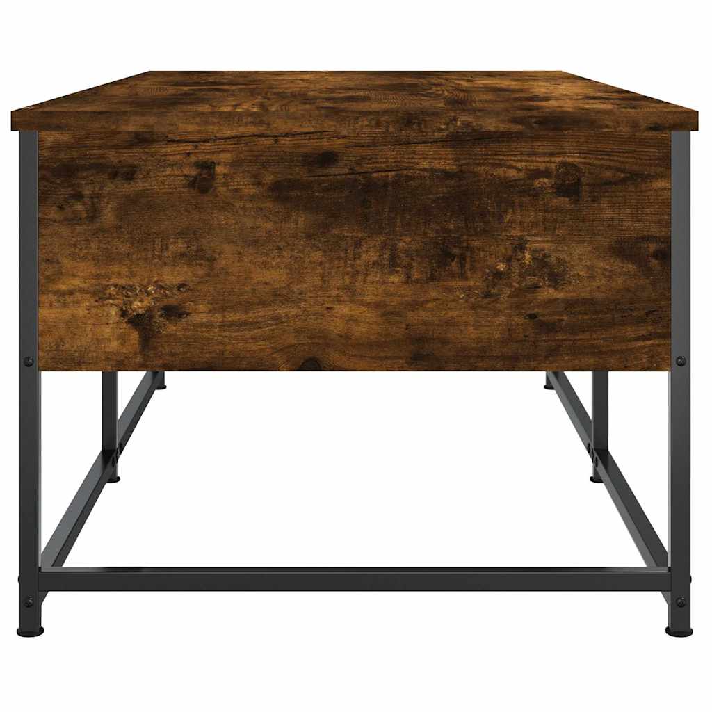 Table basse chêne fumé 100x51x40 cm bois d'ingénierie - XIOS