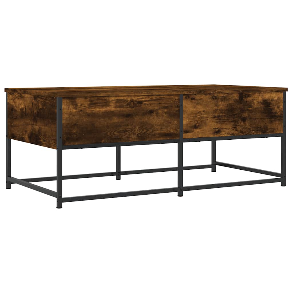 Table basse chêne fumé 100x51x40 cm bois d'ingénierie - XIOS
