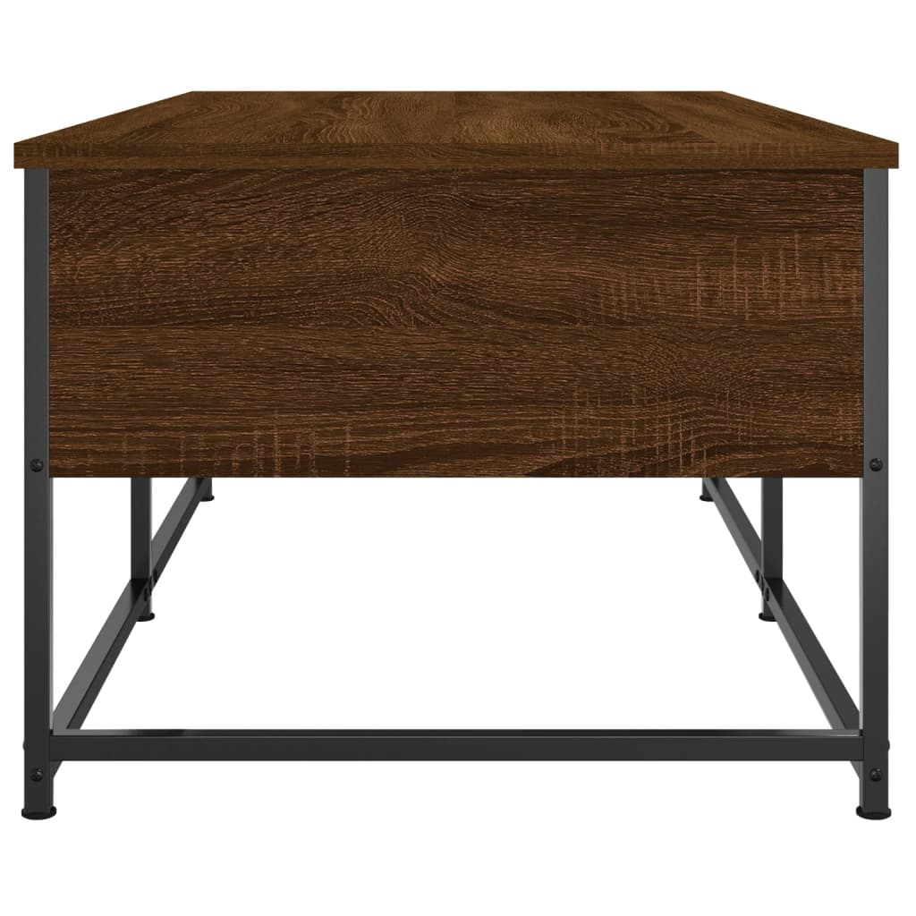 Table basse chêne marron 100x51x40 cm bois d'ingénierie - XIOS