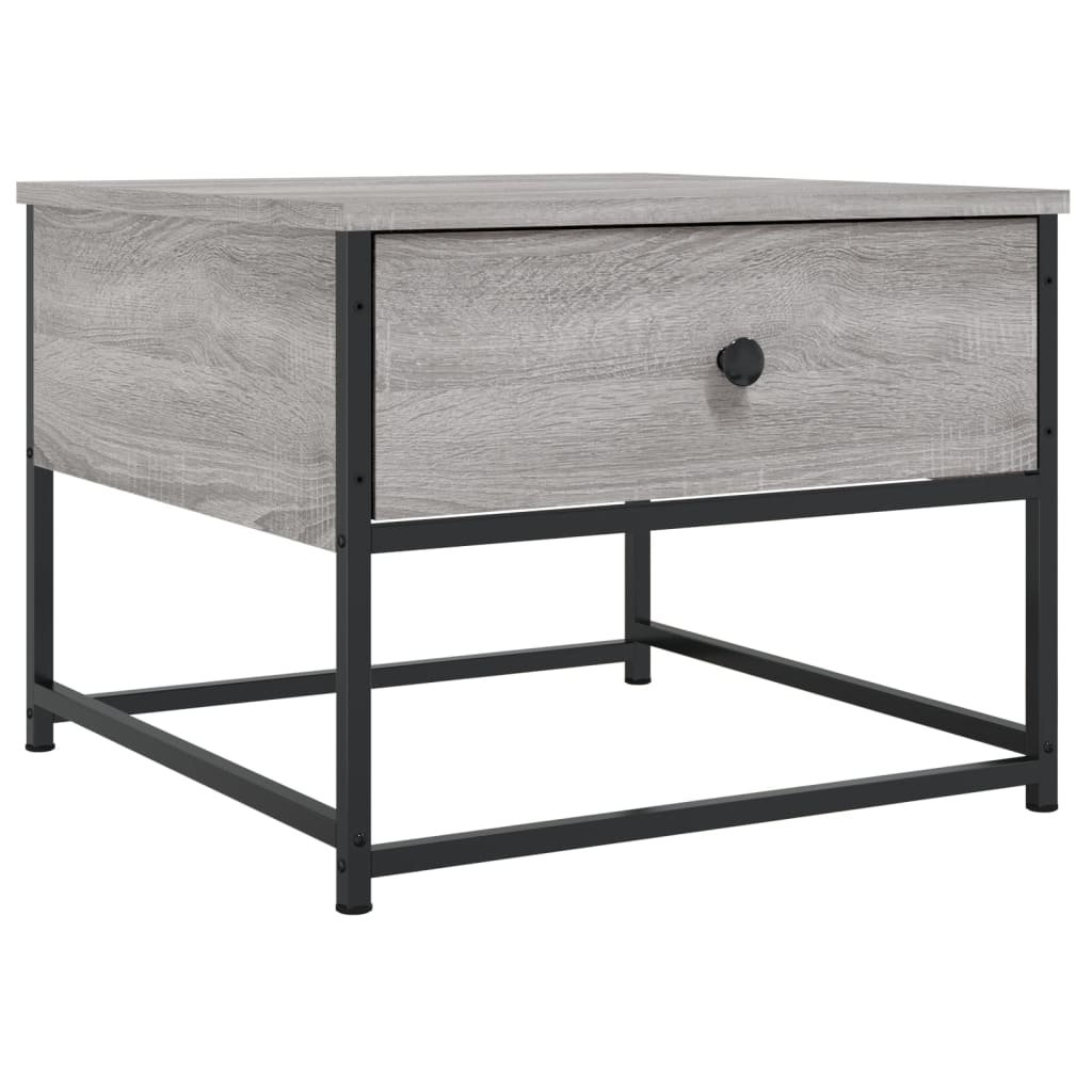 Table basse sonoma gris 51x51x40 cm bois d'ingénierie - XIOS