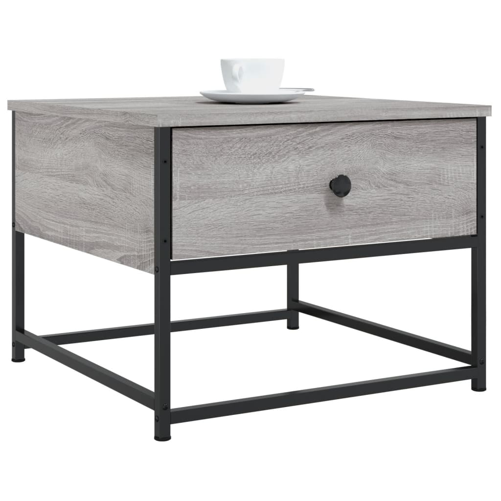 Table basse sonoma gris 51x51x40 cm bois d'ingénierie - XIOS