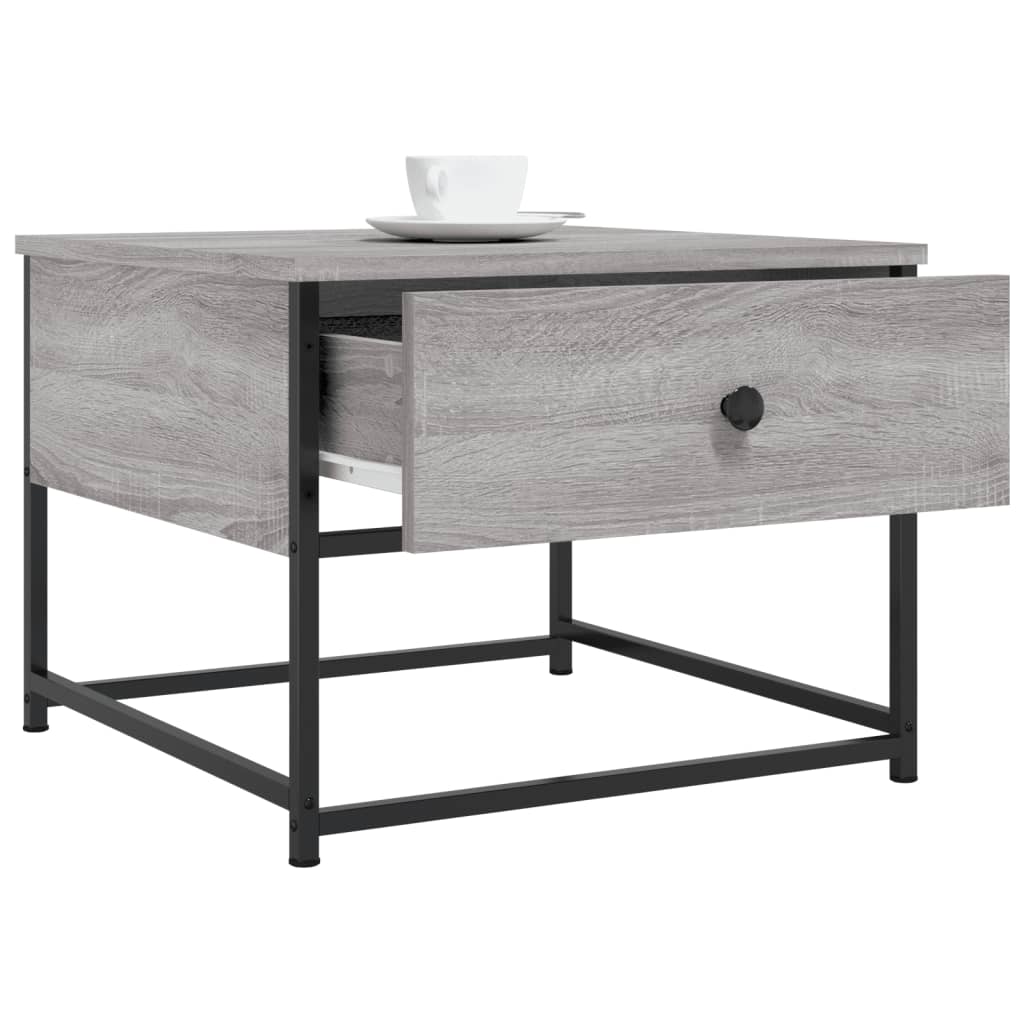 Table basse sonoma gris 51x51x40 cm bois d'ingénierie - XIOS