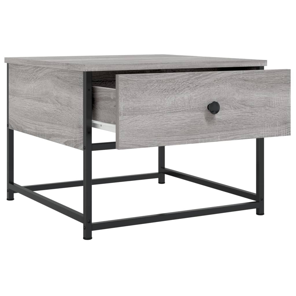 Table basse sonoma gris 51x51x40 cm bois d'ingénierie - XIOS