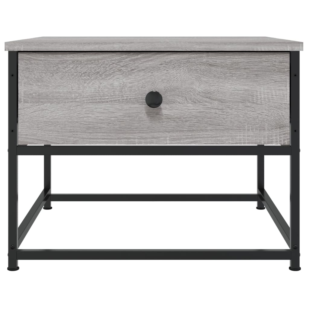 Table basse sonoma gris 51x51x40 cm bois d'ingénierie - XIOS