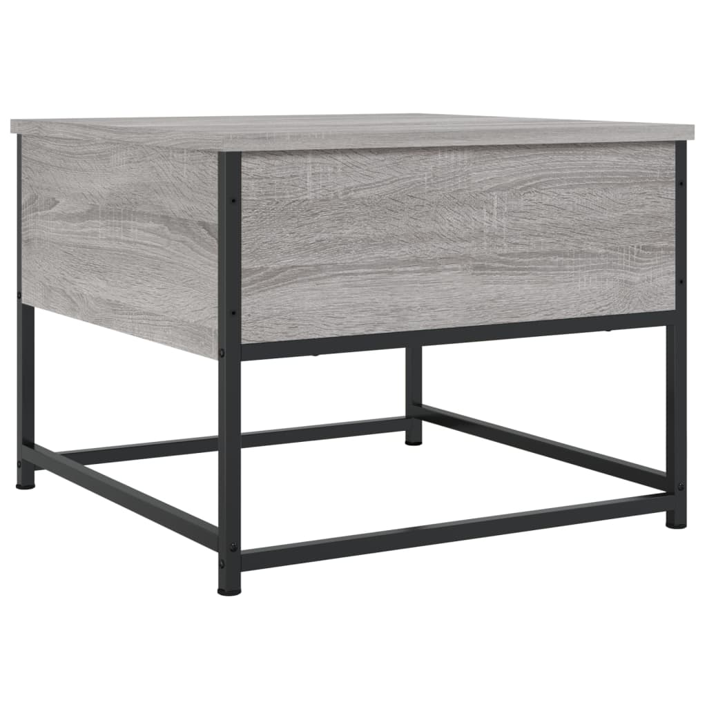 Table basse sonoma gris 51x51x40 cm bois d'ingénierie - XIOS