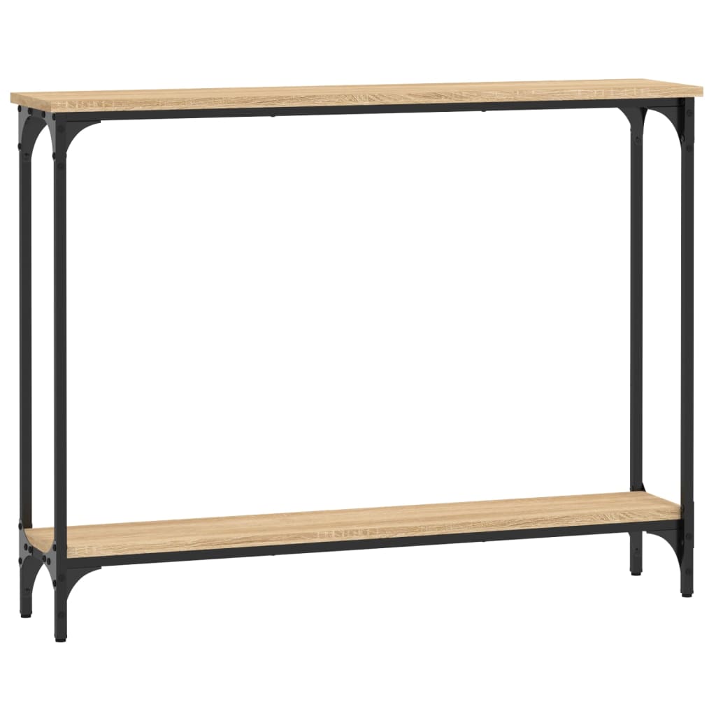 Table console chêne sonoma 100x22,5x75 cm bois d'ingénierie - XIOS
