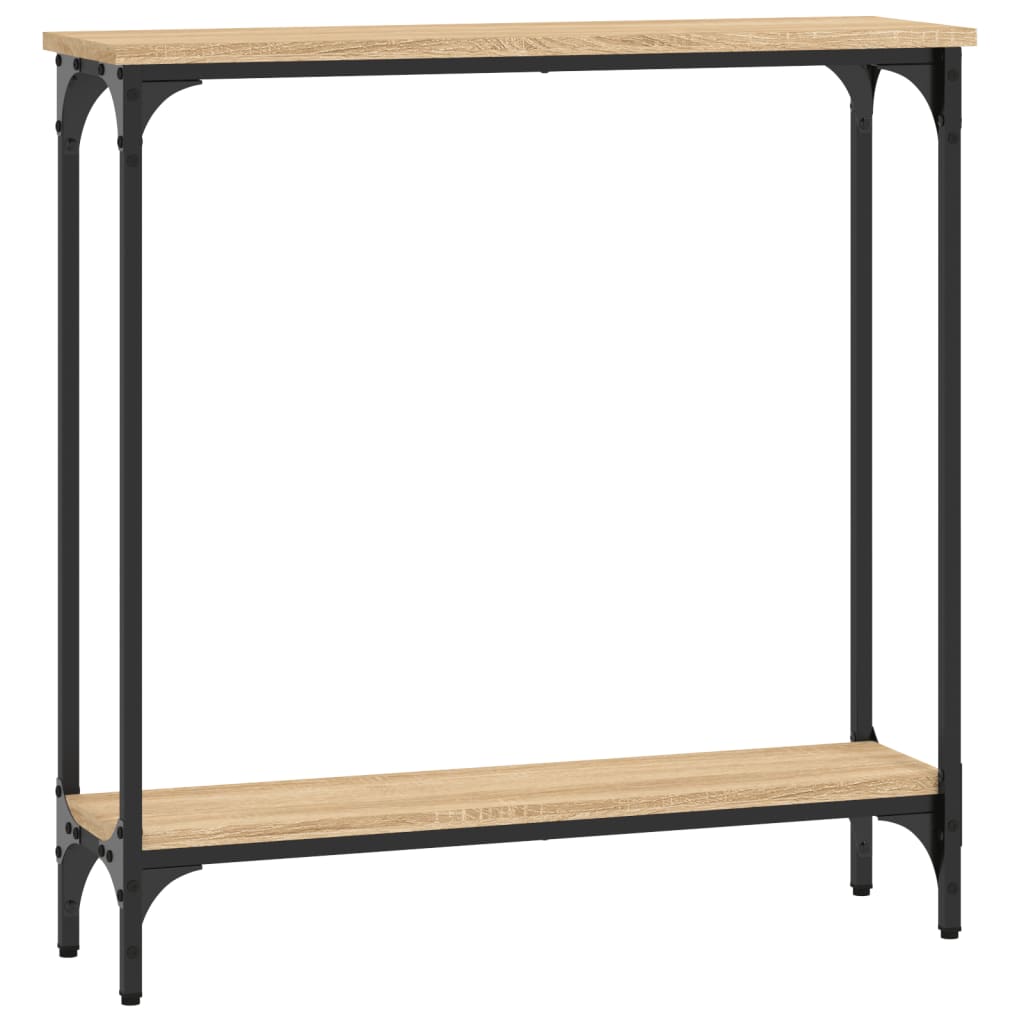 Table console chêne sonoma 75x22,5x75 cm bois d'ingénierie - XIOS