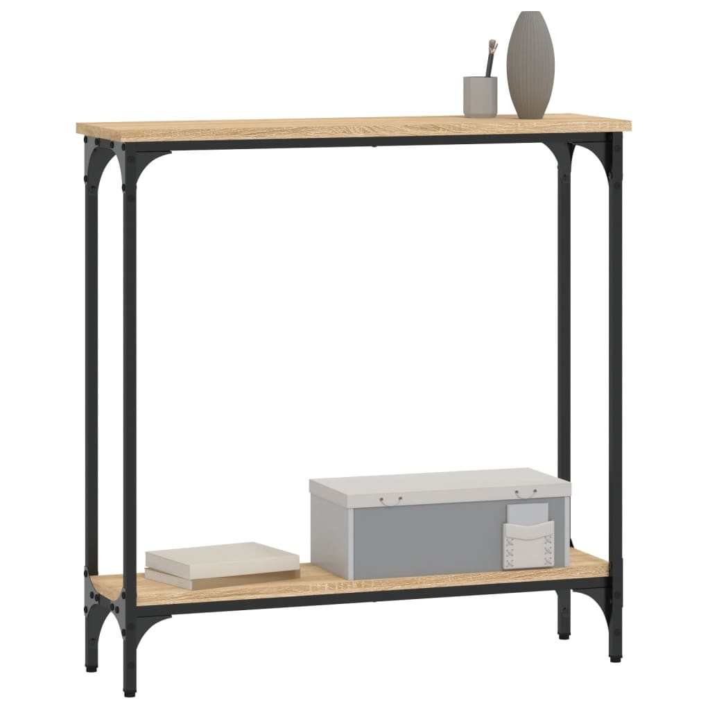 Table console chêne sonoma 75x22,5x75 cm bois d'ingénierie - XIOS