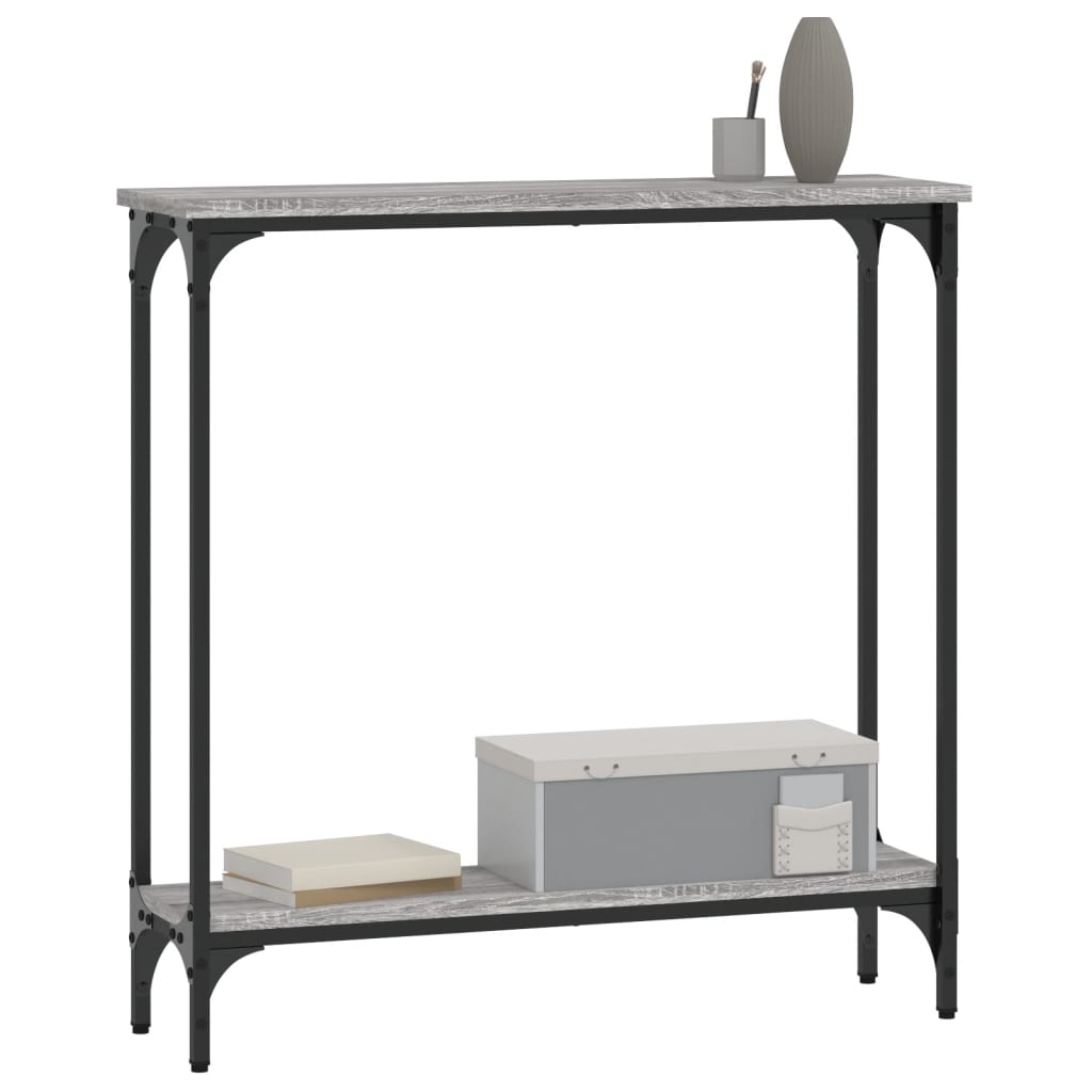 Table console sonoma gris 75x22,5x75 cm bois d'ingénierie - XIOS