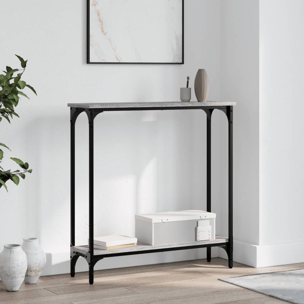 Table console sonoma gris 75x22,5x75 cm bois d'ingénierie - XIOS