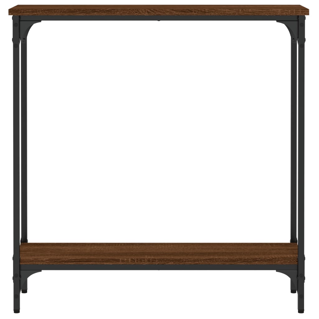 Table console chêne marron 75x22,5x75 cm bois d'ingénierie - XIOS