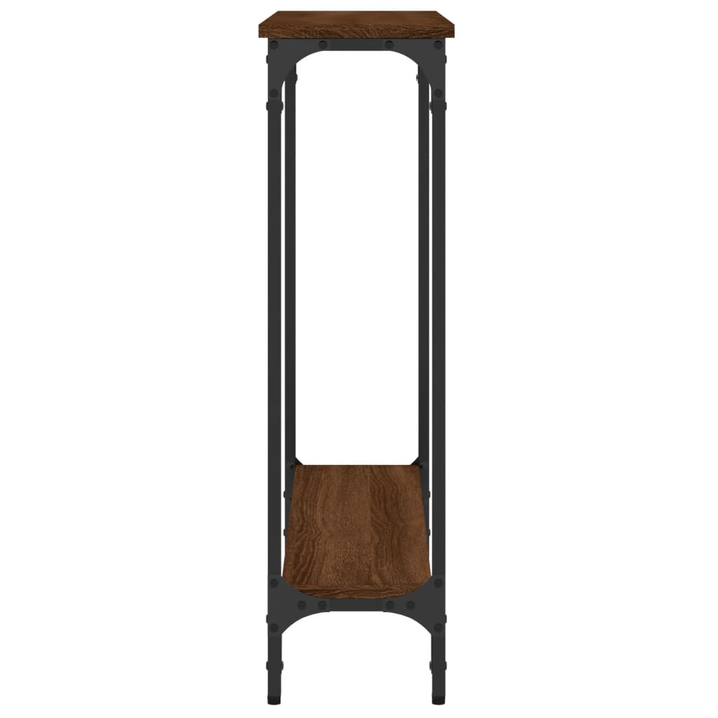 Table console chêne marron 75x22,5x75 cm bois d'ingénierie - XIOS