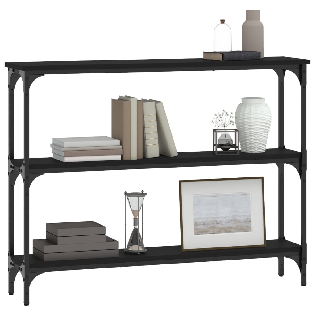 Table console noir 100x22,5x75 cm bois d'ingénierie - XIOS