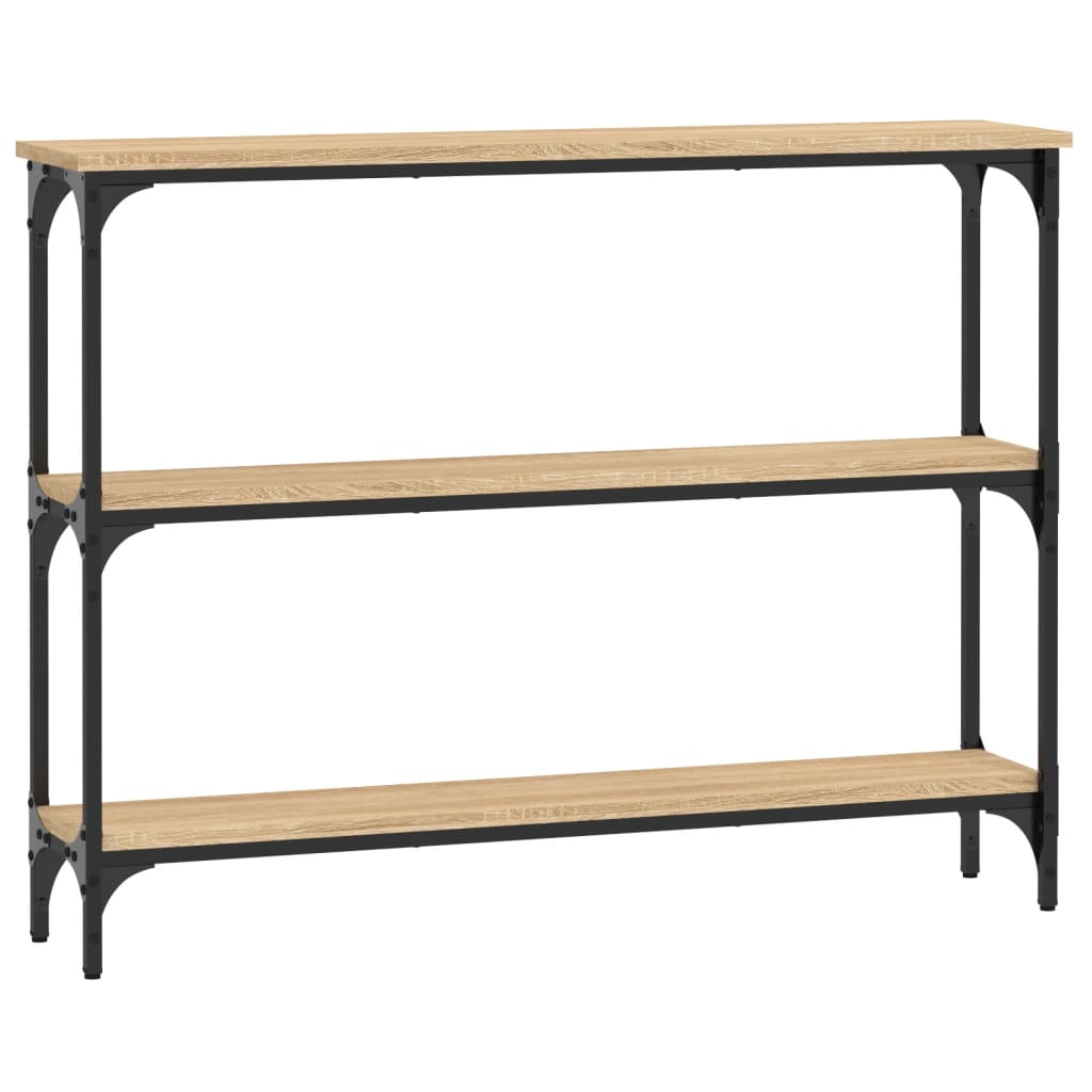 Table console chêne sonoma 100x22,5x75 cm bois d'ingénierie - XIOS