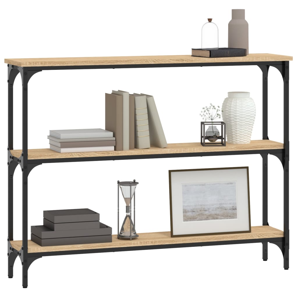 Table console chêne sonoma 100x22,5x75 cm bois d'ingénierie - XIOS