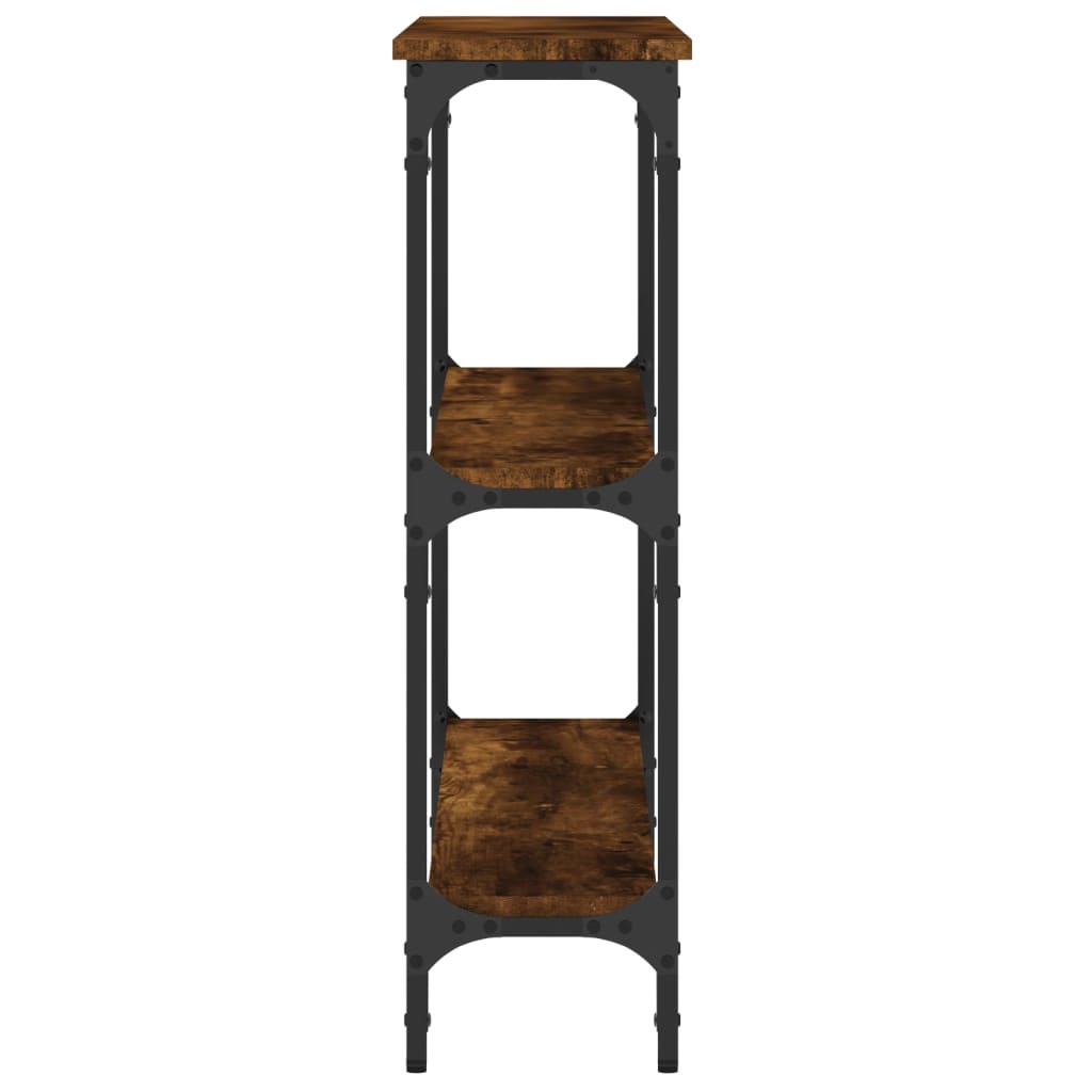 Table console chêne fumé 100x22,5x75 cm bois d'ingénierie - XIOS