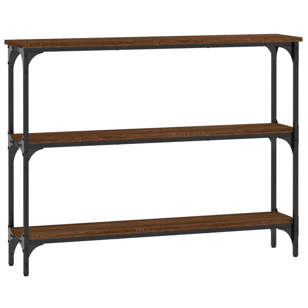 Table console chêne marron 100x22,5x75 cm bois d'ingénierie - XIOS