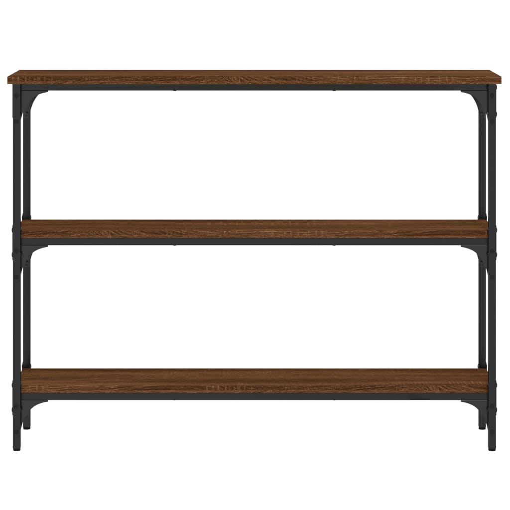 Table console chêne marron 100x22,5x75 cm bois d'ingénierie - XIOS