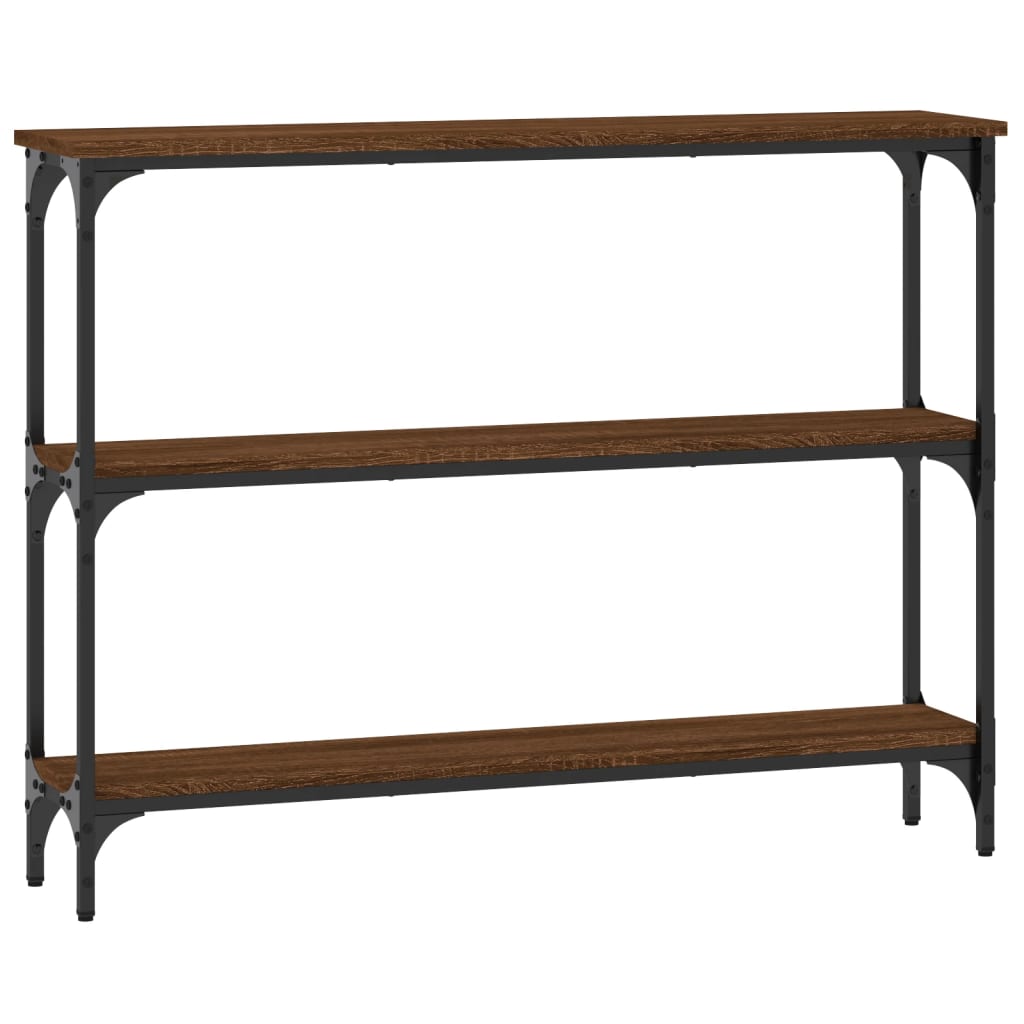 Table console chêne marron 100x22,5x75 cm bois d'ingénierie - XIOS