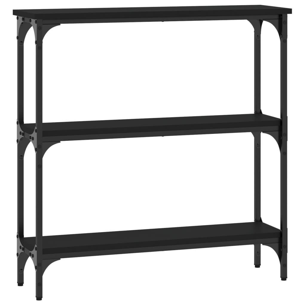 Table console noir 75x22,5x75 cm bois d'ingénierie - XIOS
