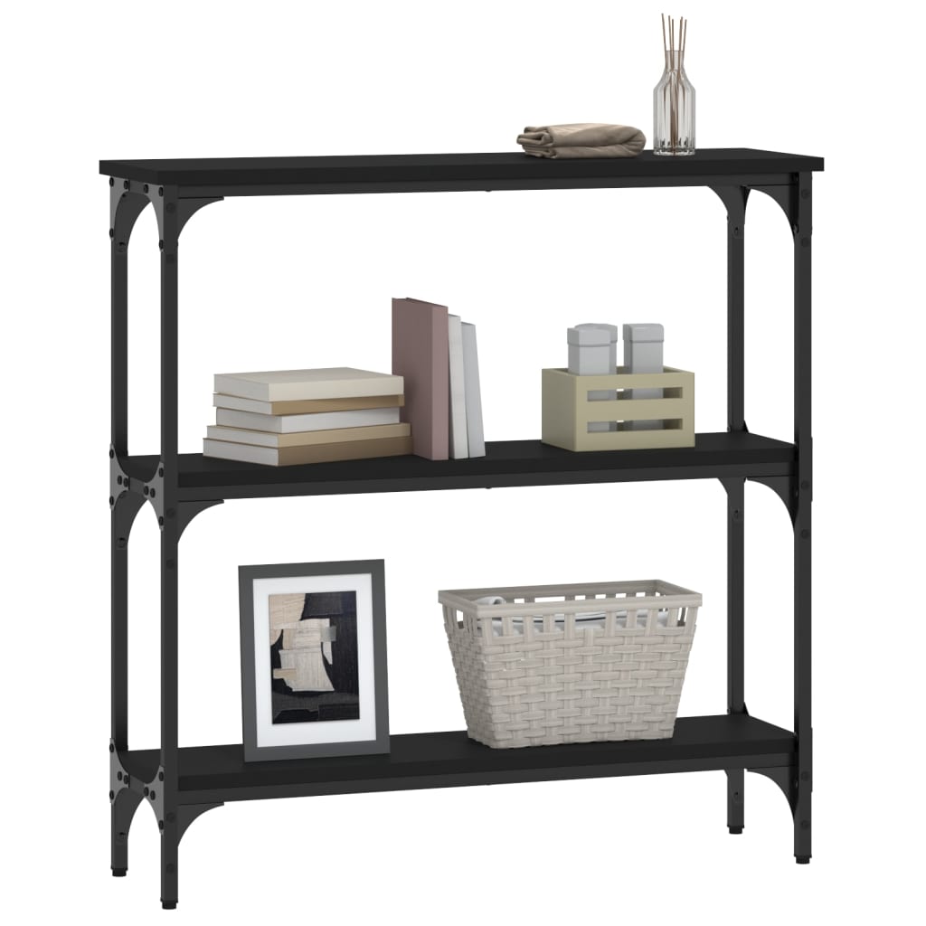 Table console noir 75x22,5x75 cm bois d'ingénierie - XIOS