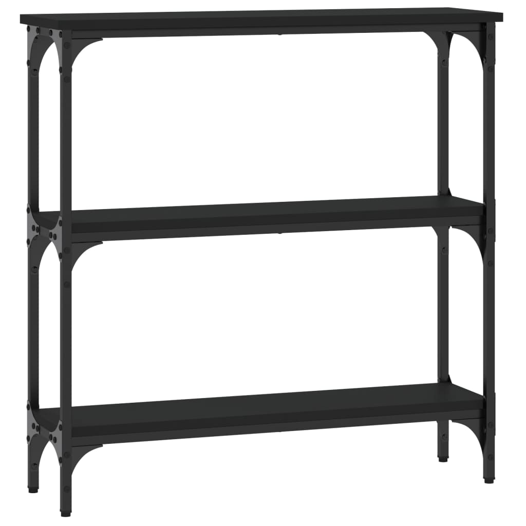 Table console noir 75x22,5x75 cm bois d'ingénierie - XIOS