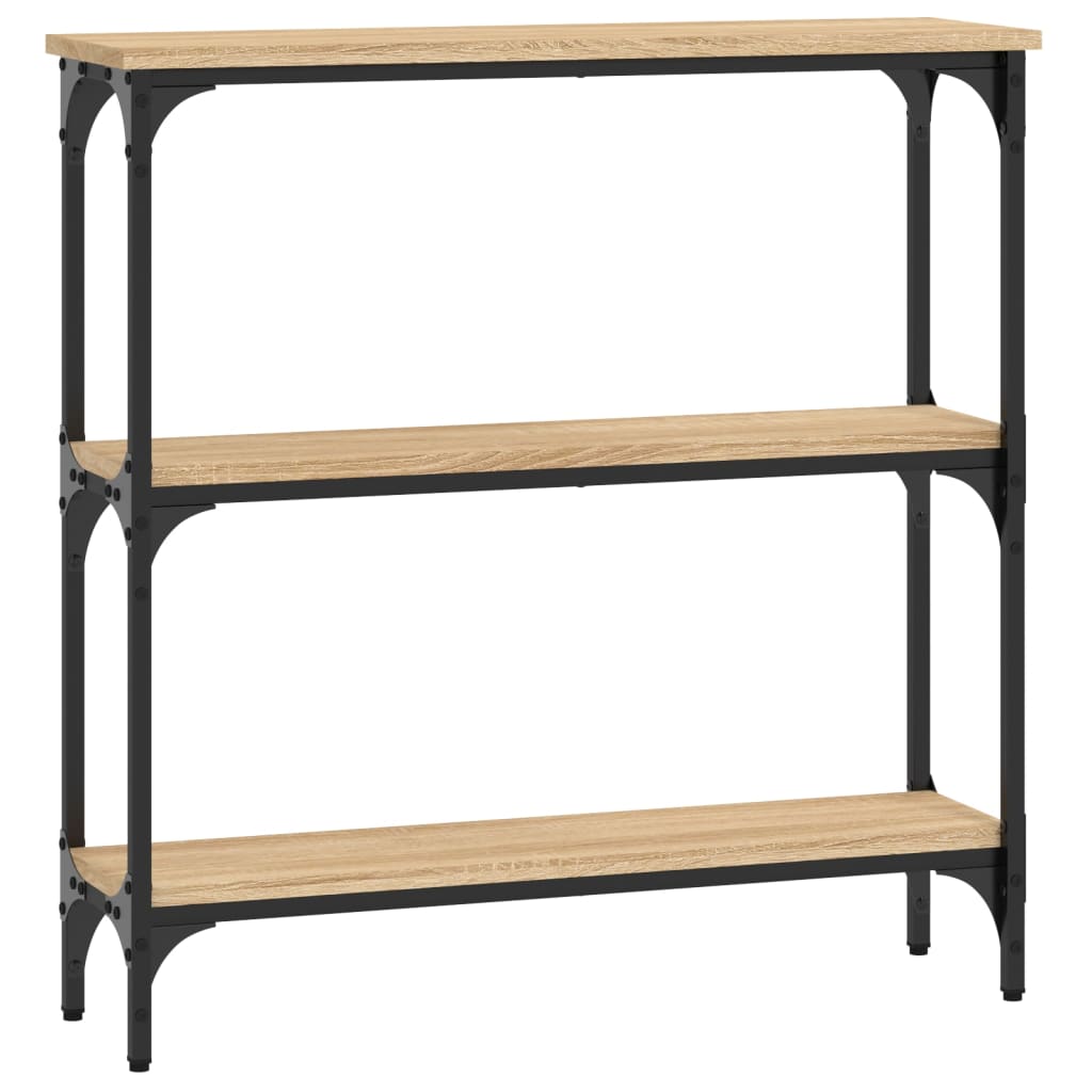 Table console chêne sonoma 75x22,5x75 cm bois d'ingénierie - XIOS
