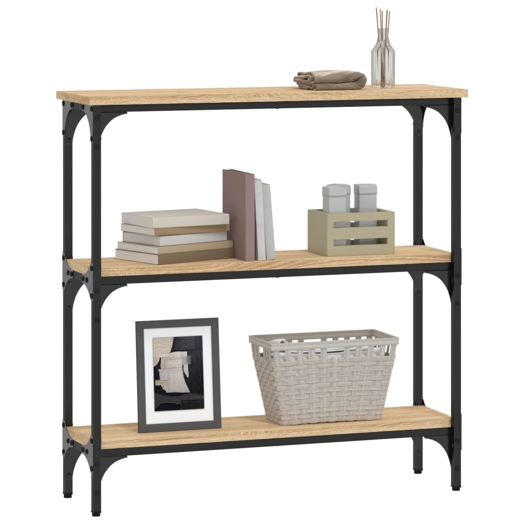 Table console chêne sonoma 75x22,5x75 cm bois d'ingénierie - XIOS