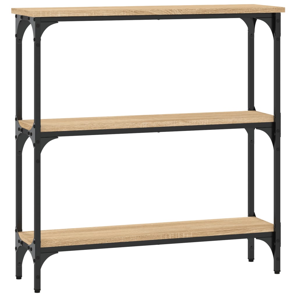 Table console chêne sonoma 75x22,5x75 cm bois d'ingénierie - XIOS