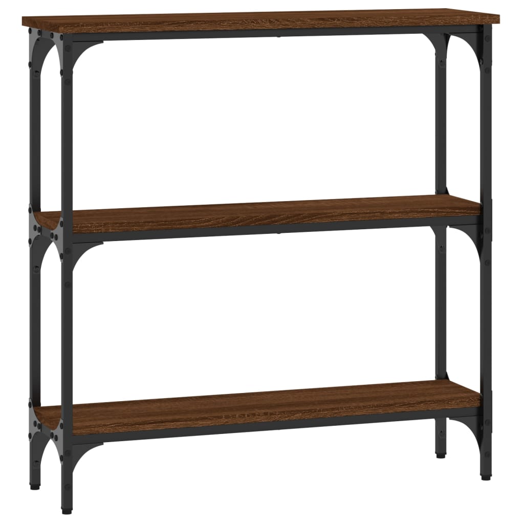 Table console chêne marron 75x22,5x75 cm bois d'ingénierie - XIOS