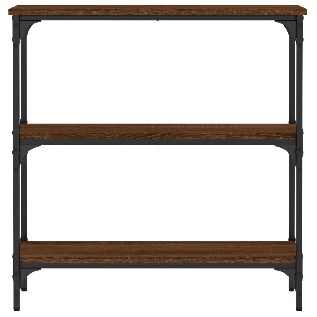 Table console chêne marron 75x22,5x75 cm bois d'ingénierie - XIOS