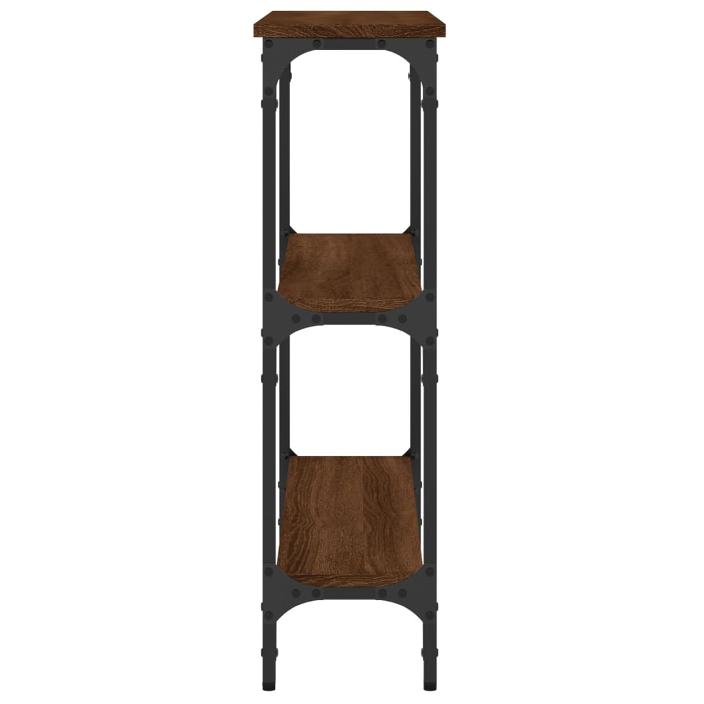 Table console chêne marron 75x22,5x75 cm bois d'ingénierie - XIOS