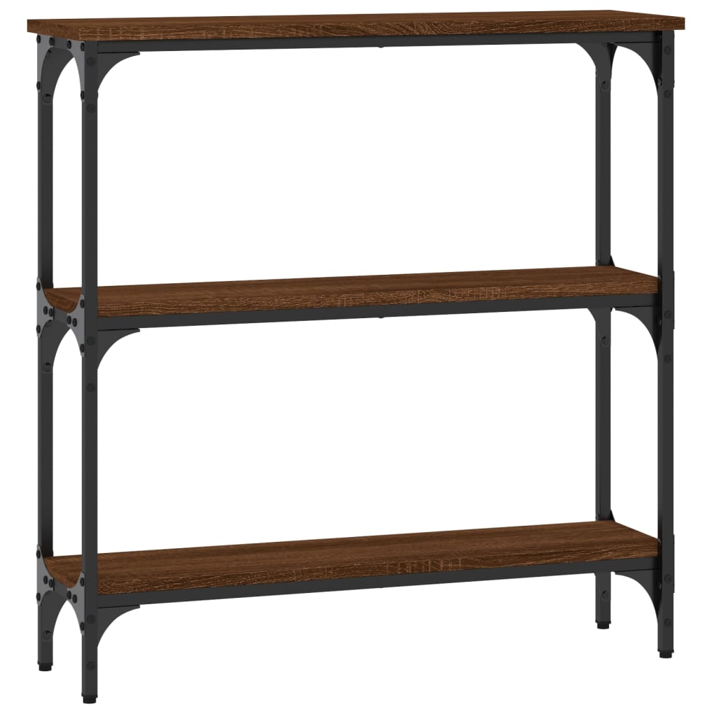 Table console chêne marron 75x22,5x75 cm bois d'ingénierie - XIOS