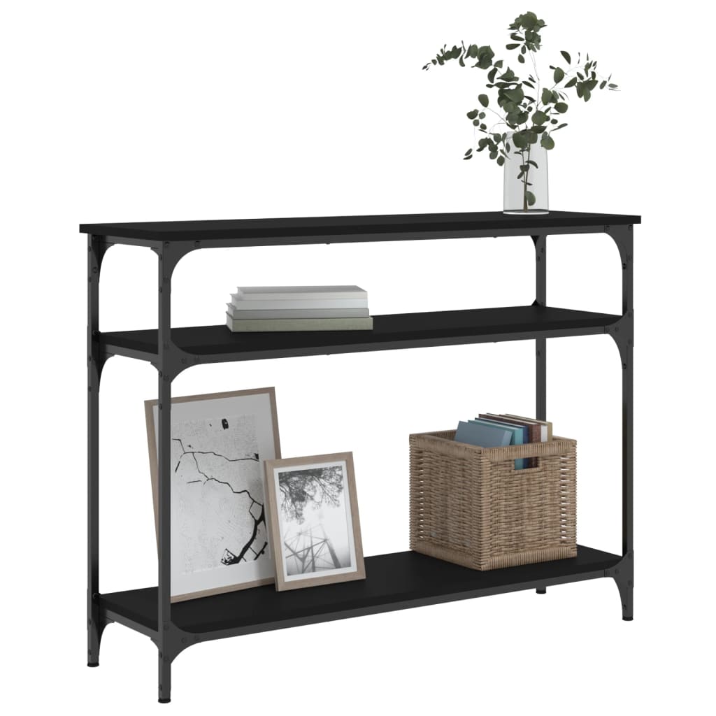Table console noir 100x29x75 cm bois d'ingénierie - XIOS