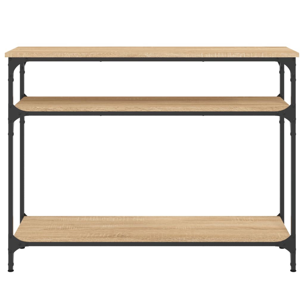 Table console chêne sonoma 100x29x75 cm bois d'ingénierie - XIOS