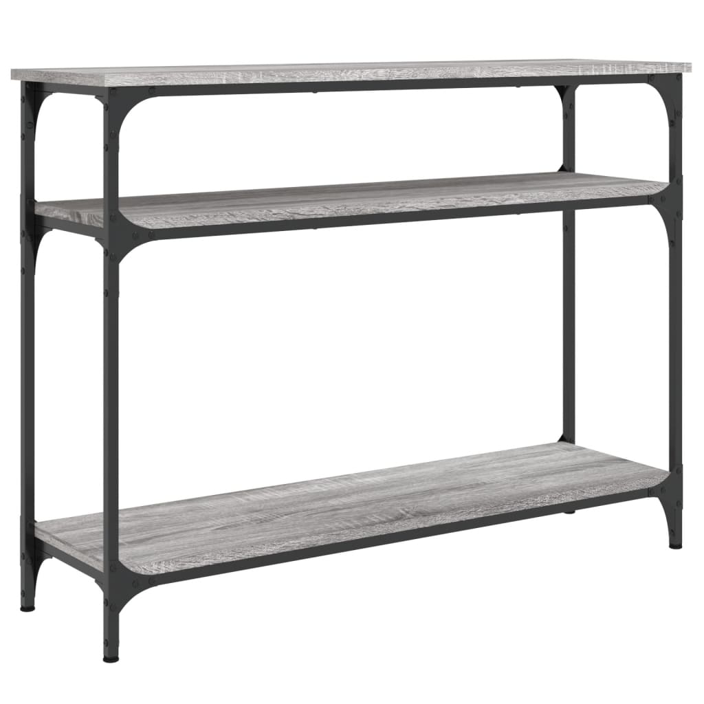 Table console sonoma gris 100x29x75 cm bois d'ingénierie - XIOS
