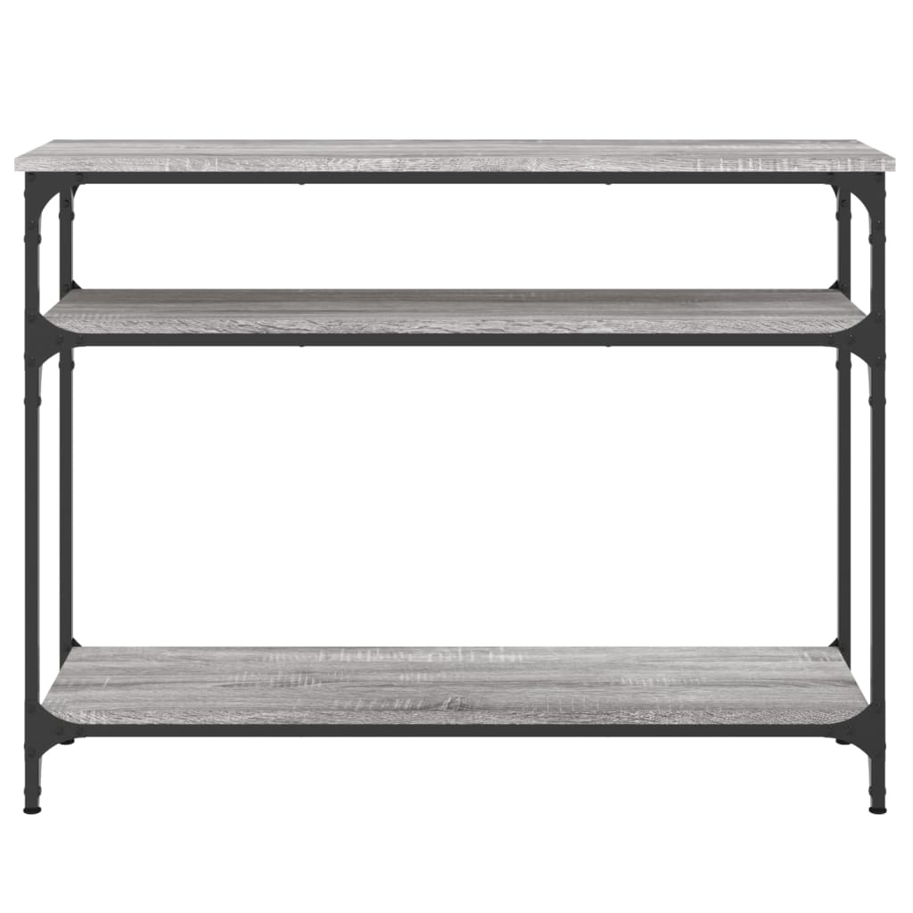 Table console sonoma gris 100x29x75 cm bois d'ingénierie - XIOS