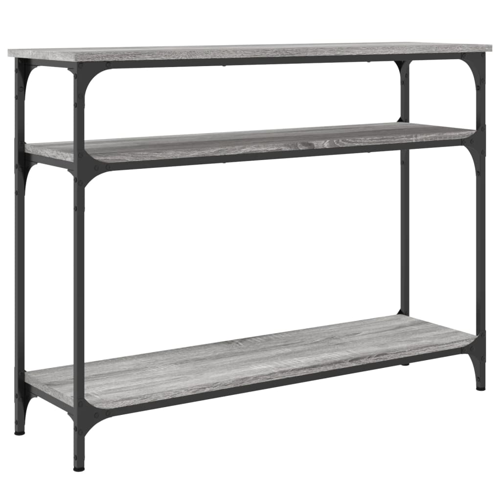 Table console sonoma gris 100x29x75 cm bois d'ingénierie - XIOS