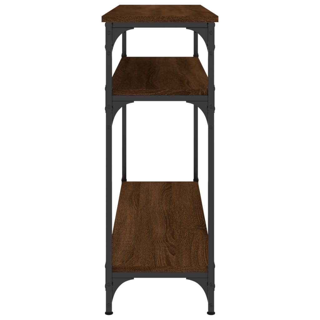 Table console chêne marron 100x29x75 cm bois d'ingénierie - XIOS