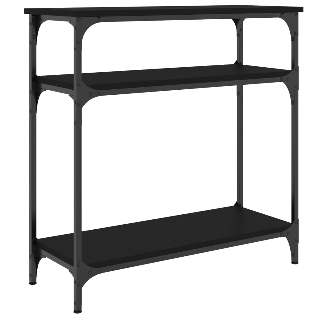 Table console noir 75x29x75 cm bois d'ingénierie - XIOS