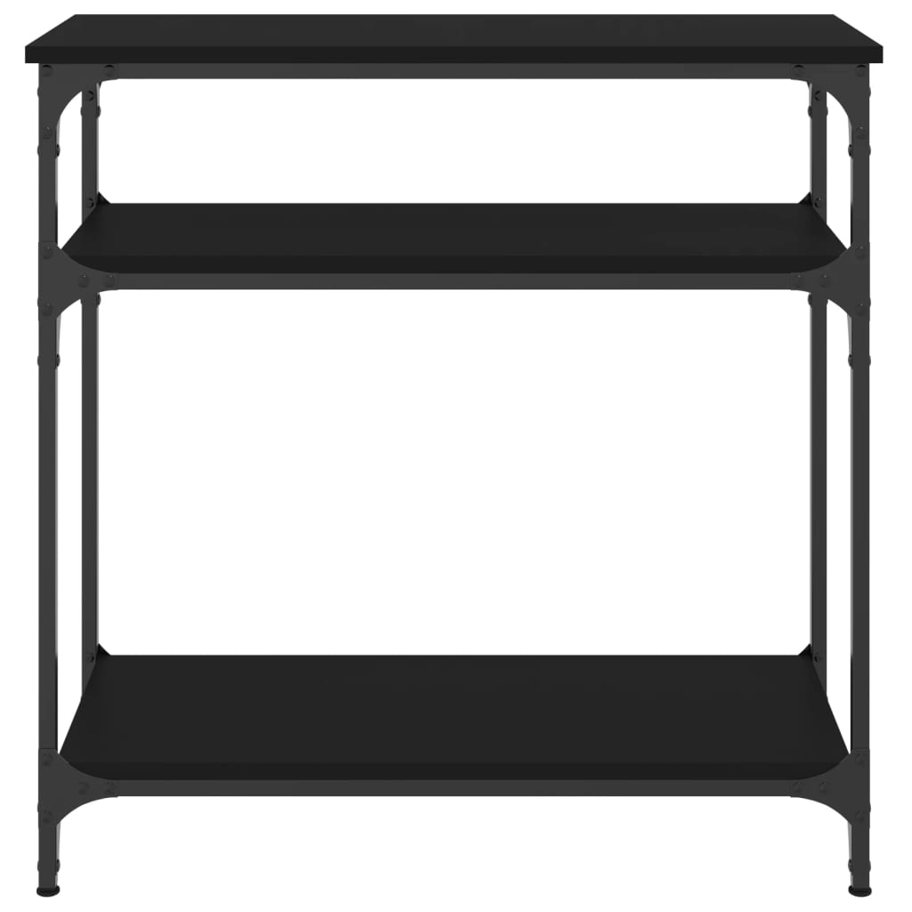 Table console noir 75x29x75 cm bois d'ingénierie - XIOS